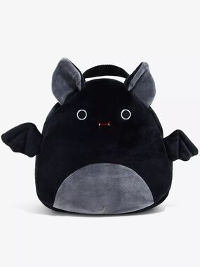 SQUISHMALLOWS HOT TOPIC Bio World Emily The Bat Plush Makeup Bag Black Like New